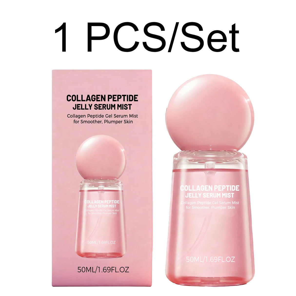 2026 New Collagen Peptide Jelly Serum Mist Hydrating Face Spray Plumping Smoothing Brighten Firming Moisturizing Glow Skin 50ml