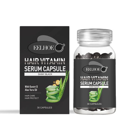 EELHOE Vitamin E in Oil for Hair Loss Prevention Strengthening Hair Roots Moroccan Argan Oil Smooth Regrowth Hair Oil Capsules