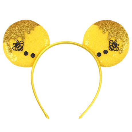 Newest Festival Party Cosplay Mouse Ears Headband 3.3" Ears Glitter Hairband Without Bow For Boys DIY Cartoon Hair Accessories