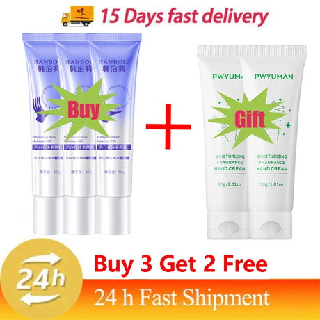 Body Whitening Cream Private Parts Bleach Arm Knees Lip Dark Skin Brighten Melanin Intimate Area Pink Essence Moisturizing Care