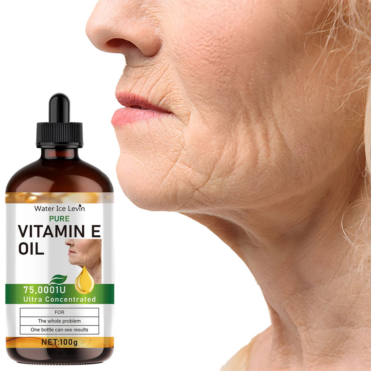 100ml Natural Vitamin E Essential Oil, Used for Massage, Skin Care, Gua Sha, Showering, Facial, Body, Nail, Hair, and Eyelash Care, Versatile