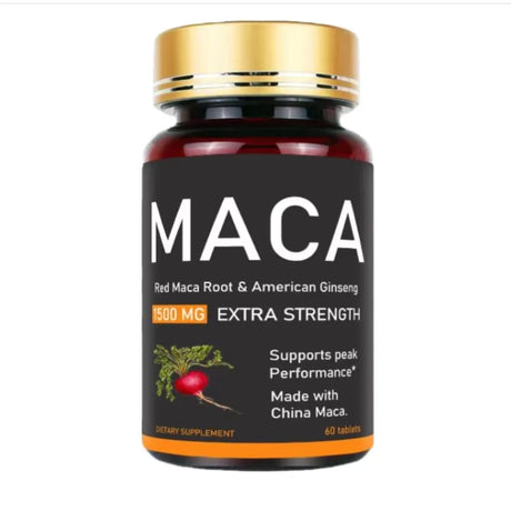 American Maca+Ginseng Capsule 60 Tablets 100% Pure Non-GMo Supports Reproductive Health Natural Energizer