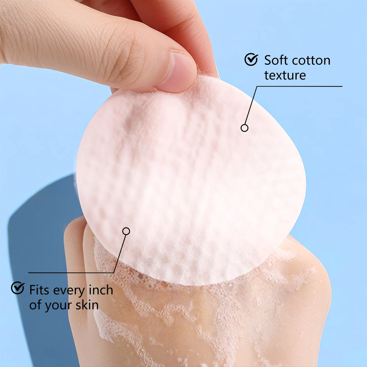 Disposable Salicylic Acid Facial Cleansing Cotton Pads Double Sided Exfoliating Wipes Oil Balancing Skin Care Pads Lightweight Portable Face Cleanser Sheets For Daily Morning Night Skincare