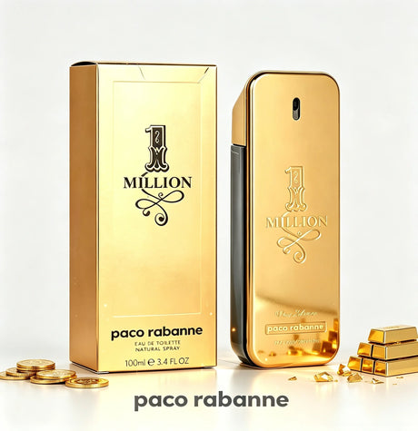 Paco Rabanne 1 Million Men Perfume EDT 100ml Luxury Spicy Woody Scent Iconic Gold Rectangle Bottle Male Cologne Spray Gift Packaging