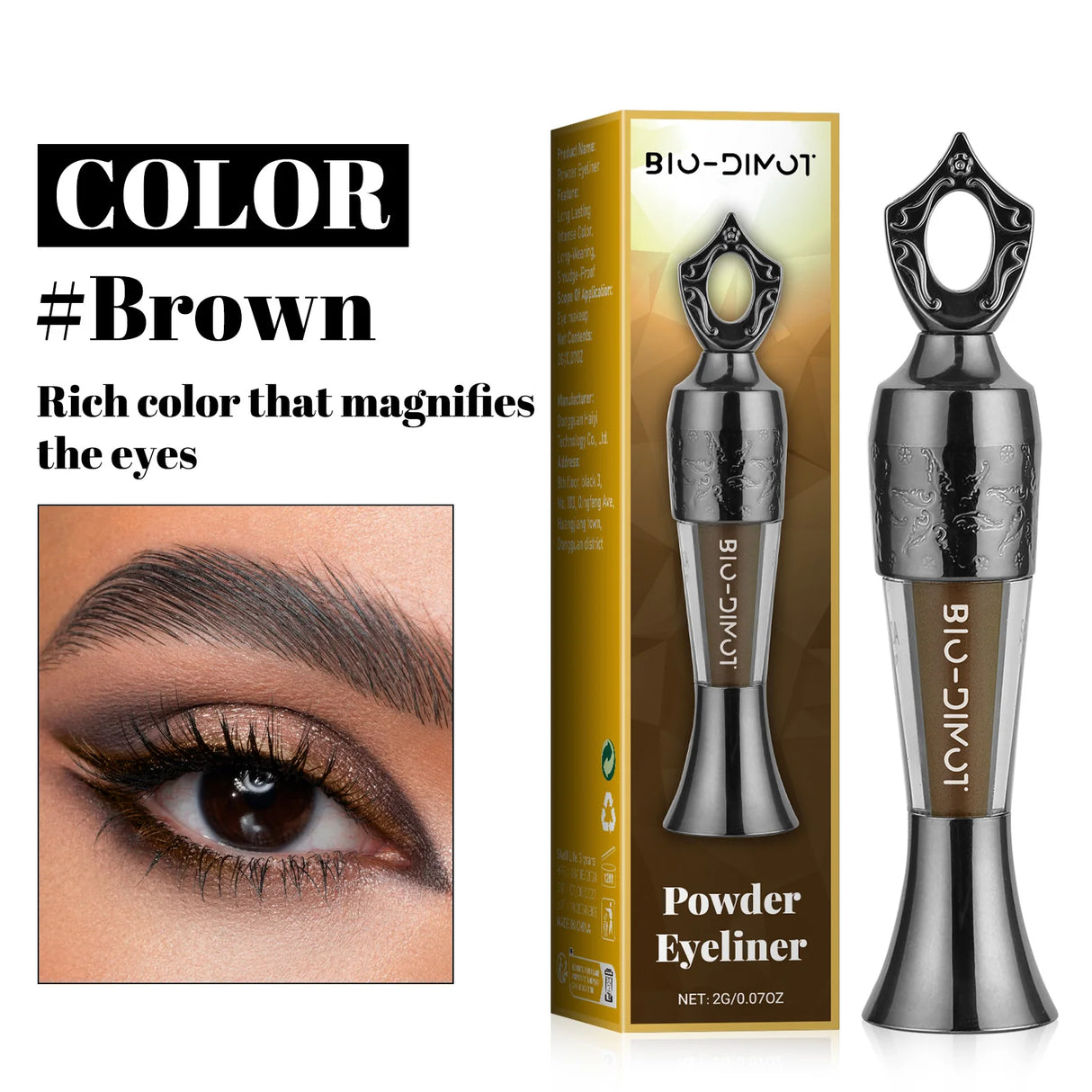 Black Eye Liner Powder Eyeliner Makeup Long-Lasting Eyeliner Waterproof Eyeliner Powder Easy to Wear Smooth Eye Makeup Tools