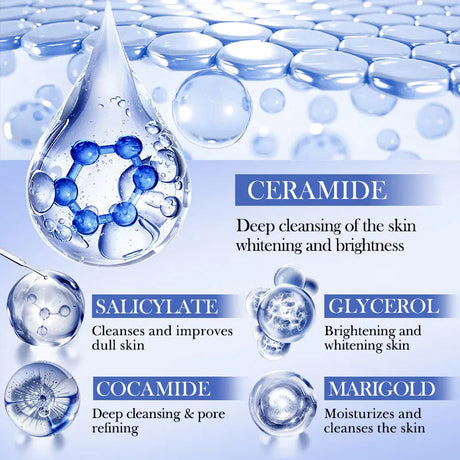 Salicylic Acid Cleansing Facial Cleanser Oil Control Anti-Acne Skin Care Whitening Cleanser Gentle Mild Facial Cleanser