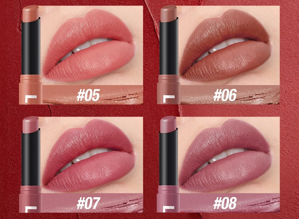 12 Colors Nude Matte Lipstick Waterproof Lip Sticks Not Fading Sexy Red Velvet for Women Make Up Long Lasting Lip Cosmetics