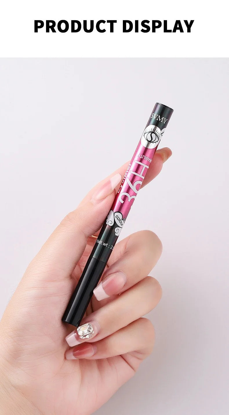 12-pack of best-selling black liquid eyeliners, long-lasting and waterproof, exquisite cosmetics.