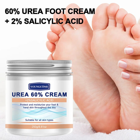 YOUNGCOME 60% urea Cream+2%salicylic Acid Moisturizing Foot Care Cream Can Moisturize Your FOOT Improving Dryness and Roughness