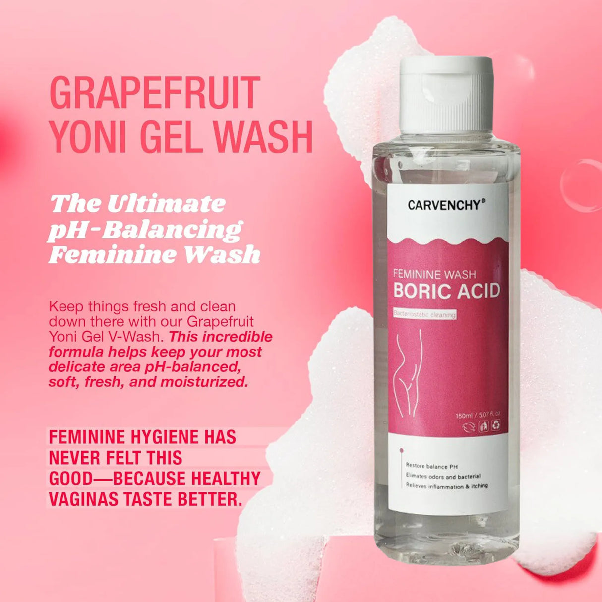 pH Balance Feminine Wash with Boric Acid | Supports Odor Control | Cleanses Discharge | Promotes Healthy Intimate Balance