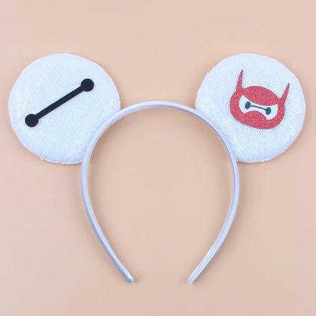 Newest Festival Party Cosplay Mouse Ears Headband 3.3" Ears Glitter Hairband Without Bow For Boys DIY Cartoon Hair Accessories