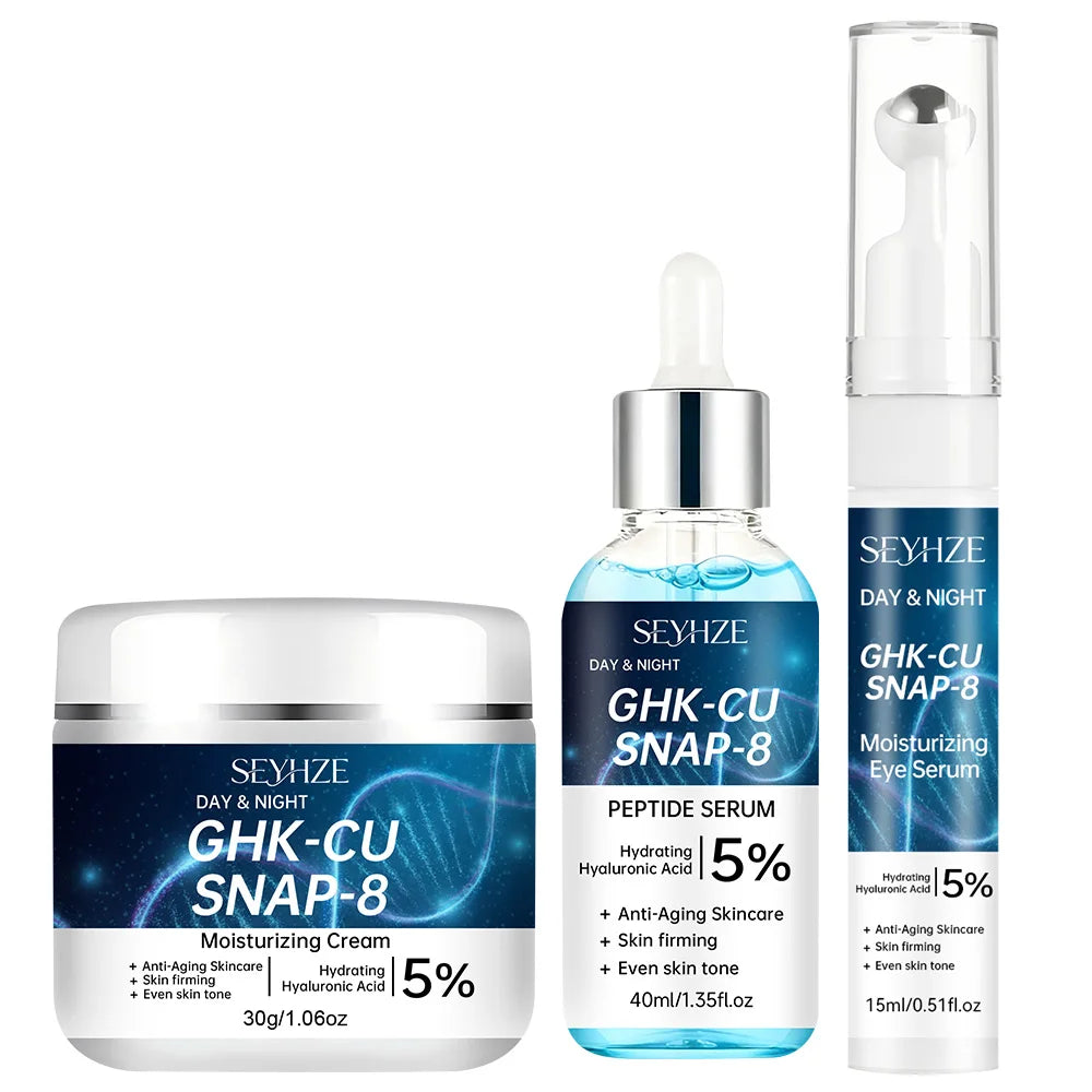 SEYHZE Facial Skincare Kit 3pcs with Eye Essence Moisturizing Cream And Serum - Tightening Lifting Even Skin Tone Deep Hydration