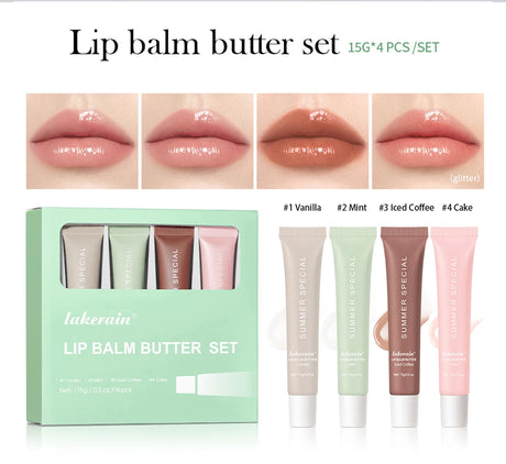 Mirror Lip Balm Butter Set Deep Moisturizing Lip Glaze Gross Smoothing Color Lips Oil Long Lasting Nourishing Lip Care Cosmetics
