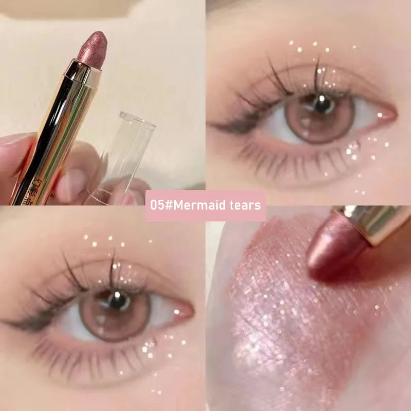 Dual-ended highlighter eyeshadow pencil pearlescent,delicate,shimmering, brightening,long-lasting,non-smudging eyeshadow stick