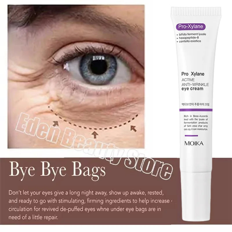 Instant Eye Bag Removal Cream Collagen Anti-Wrinkle Fade Fine Lines Firming Skin Anti Dark Circle Puffiness Brighten Eye Care