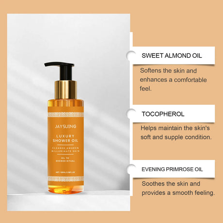 Brightening Shower Oil Moisturize Remove Dirt Smooth Soften Skin Maintain Elasticity Efficient Clean Lasting Fragrance Bath Oils