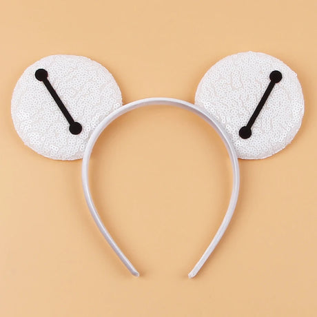 Newest Festival Party Cosplay Mouse Ears Headband 3.3" Ears Glitter Hairband Without Bow For Boys DIY Cartoon Hair Accessories