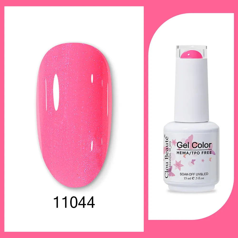 Clou Beaute Gel Color Hema TPO Free 15ml Gel Nail Varnish Soak Off UV Gel Polish Nail Art Manicure Lacquer Nail Art Jelly Gel