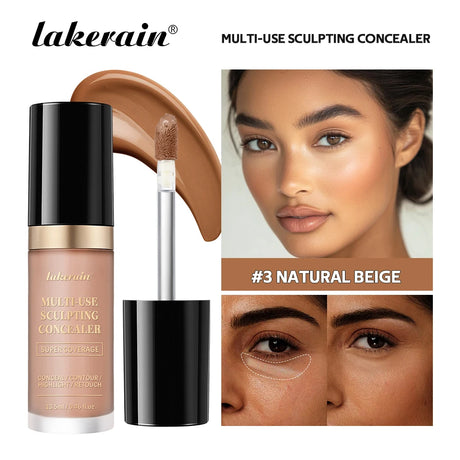 Lakerain 5-Color Waterproof Concealer Matte High Coverage Oil-Control Foundation For Acne Scars And Dark Circles Cosmetics