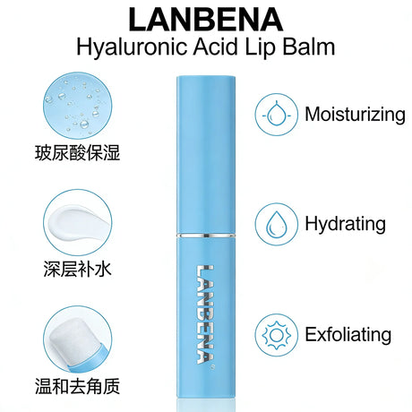 LANBENA Hyaluronic Acid 24 Hour Lipstick Chameleon Lip Balm Smoothing Lip Lines