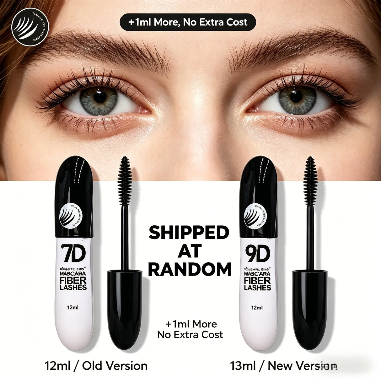 1/2/3PCS 9D Fiber Mascara Set Waterproof Durable Curling Mascara Sweatproof Anti-smudge Slimming Base Mascara for all skin types