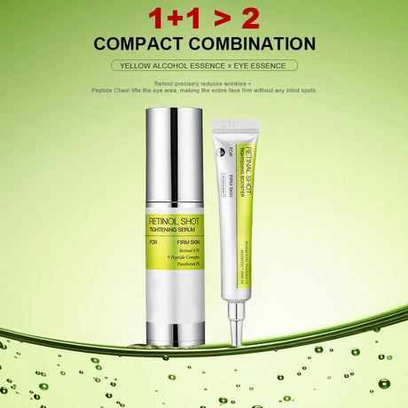 Korean Vita A Retinol Firming Serum Eye Cream Set Tightening Booster Deeply Moisturizing Pore Shrink Dark Circles Repair Serum