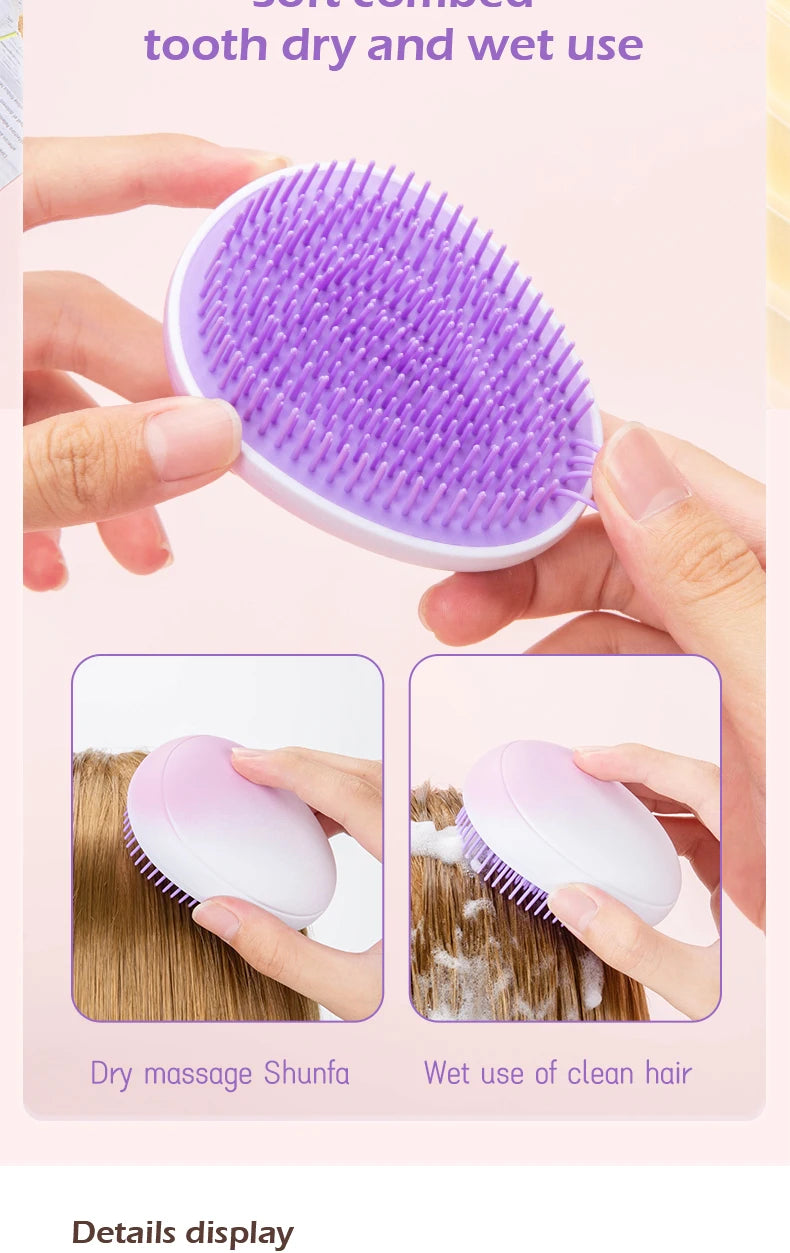 1 pcs Mini Detangling Hair Brush Gradient Egg Round Shape Tangle Hair Brushes Soft Hairbrush Salon DIY hair styling tools