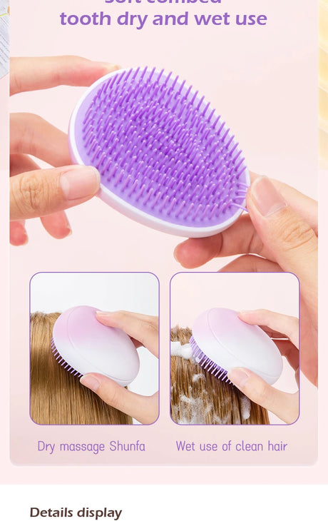 1 pcs Mini Detangling Hair Brush Gradient Egg Round Shape Tangle Hair Brushes Soft Hairbrush Salon DIY hair styling tools