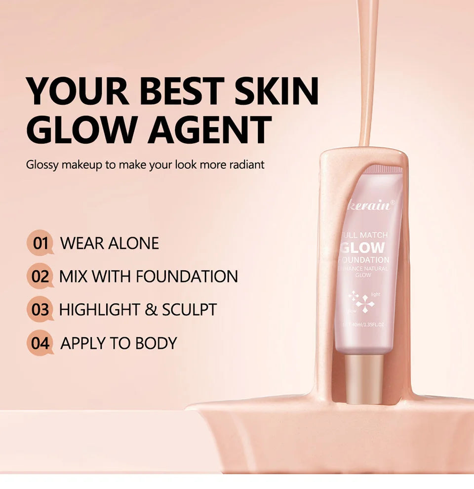 Lumi Glotion Foundation Natural Glow Enhancer Illuminating Highlighter Bronzer Drops Sun Kissed Radiance Makeup Cosmetics