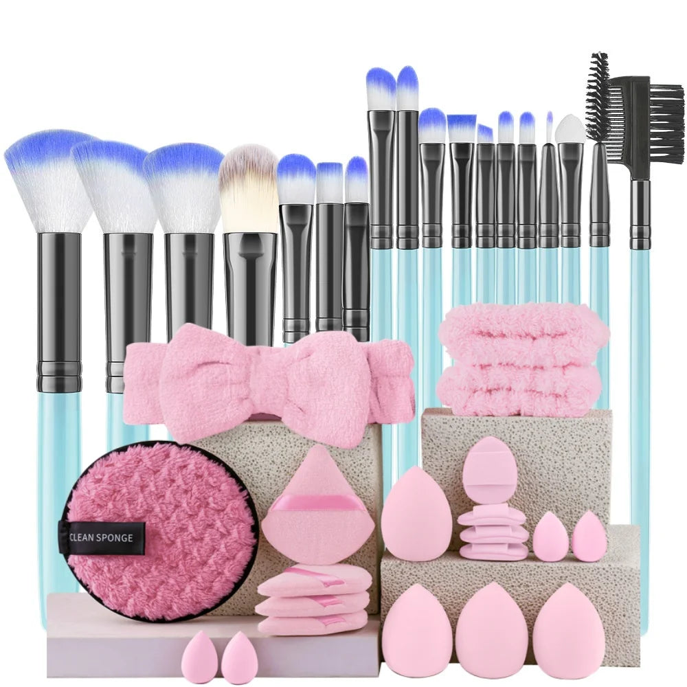 18PCS Women's Makeup Brushes Set - Eye Shadow Foundation Blush Cosmetic Brushes Soft Make up Tools with Storage Bag