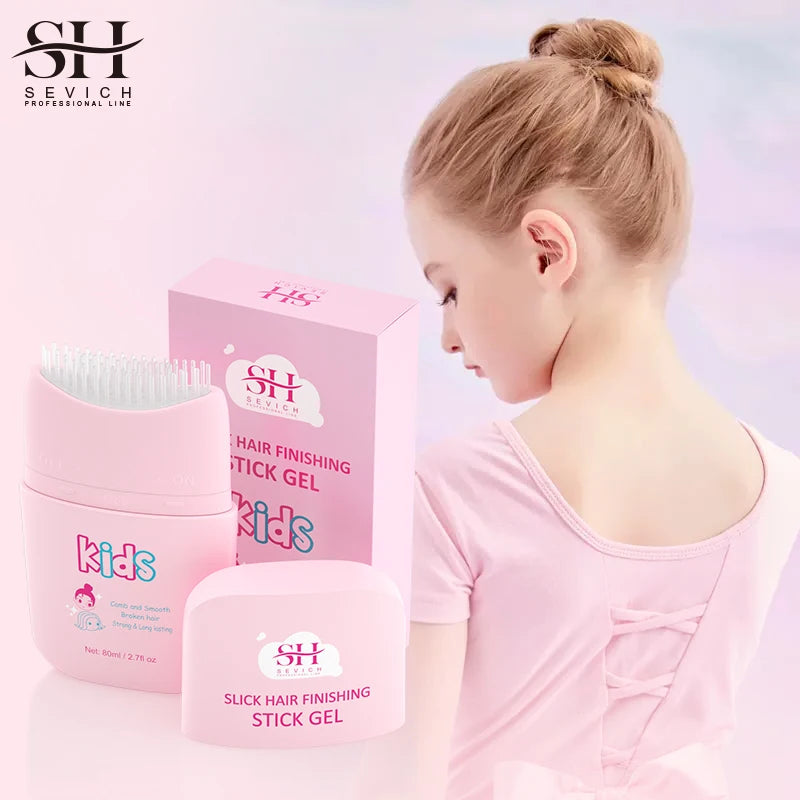 Sevich Broken Hair Finishing Cream Children Edge Control Wax Anti Frizz Hair Pomade Gel for Little Girl Non-Greasy Styling Cream