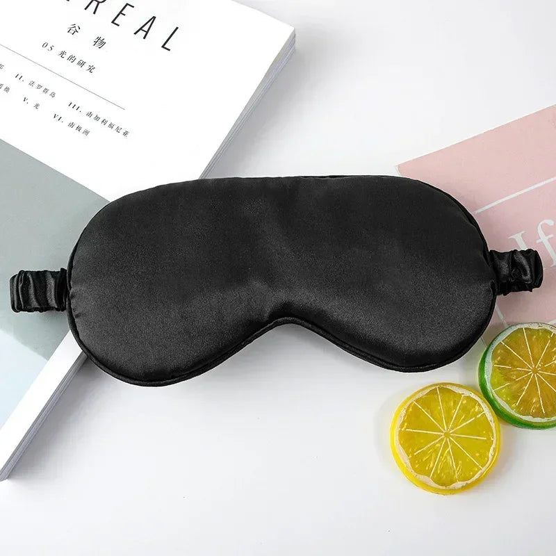 Silk Ruffle Sleep Eye Mask Soft Sleeping Eye Covers Multicolor Night Dream Blackout Eye Patches for Woman Man to Sleep Better