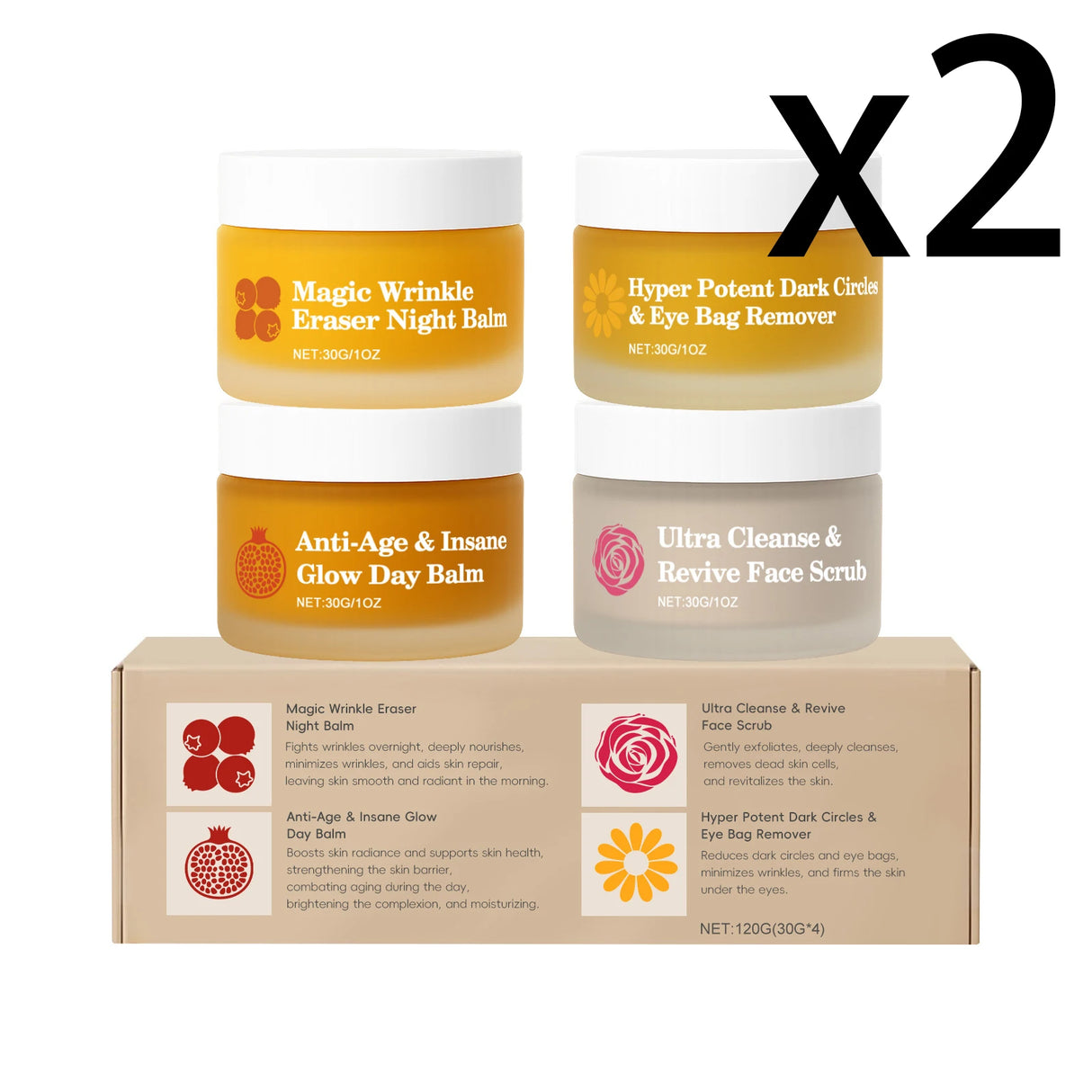 Day Night Skincare Set Moisturizing Repair Skin Barrier Brightening Facial Skins Multi Functional Skincare Eye Face Care Combov