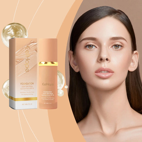 4-in-1 Liquid Foundation Spf 50+ Magic Color Changing Matte Long-Lasting Waterproof Sweating Moisturizing Coverage Makeup Base