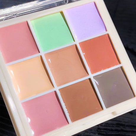 Multi-Color Concealer & Color Correcting Palette, Correcting Green/Purple Shades for Face Makeup, Blemish & Dark Circle Coverage