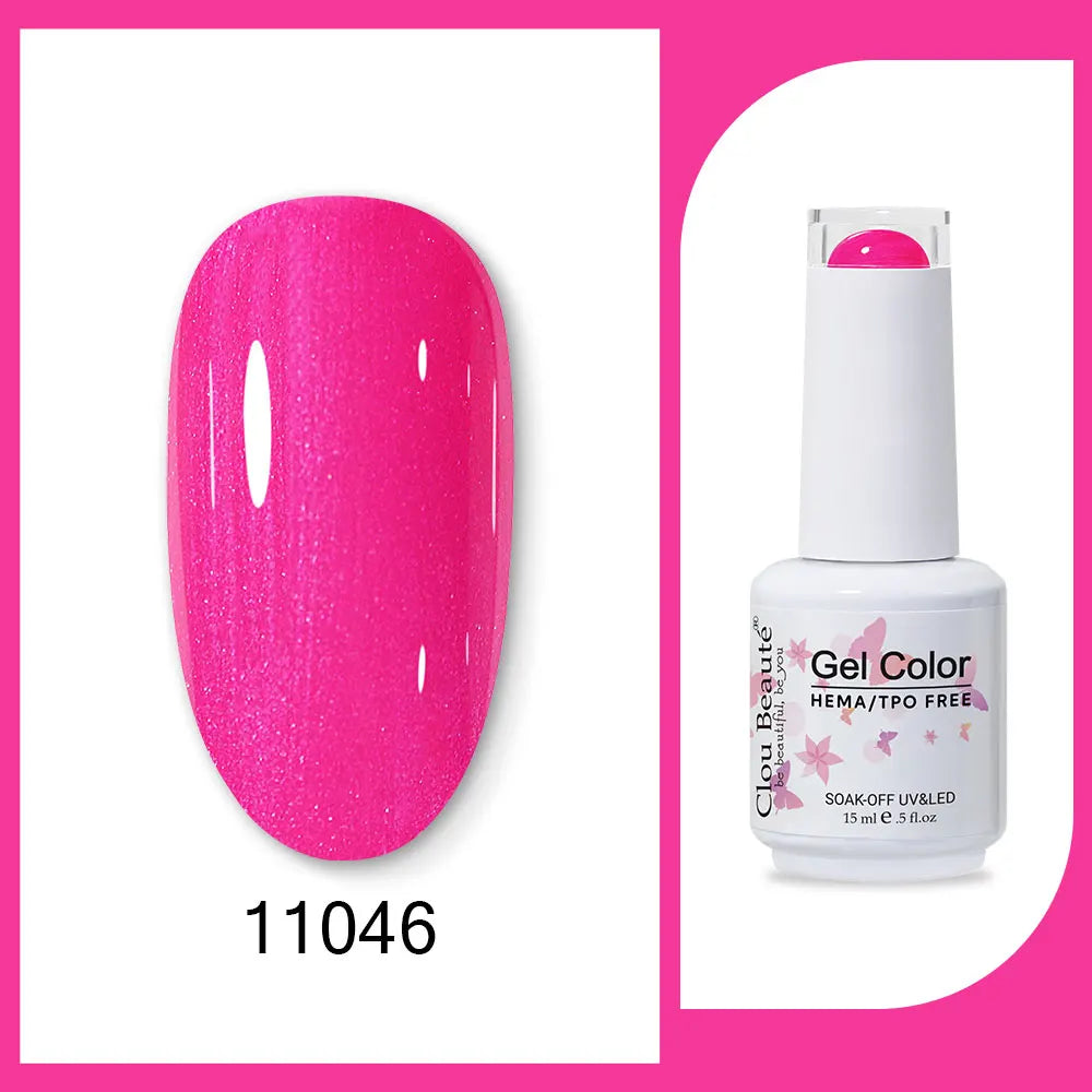 Clou Beaute Gel Color Hema TPO Free 15ml Gel Nail Varnish Soak Off UV Gel Polish Nail Art Manicure Lacquer Nail Art Jelly Gel