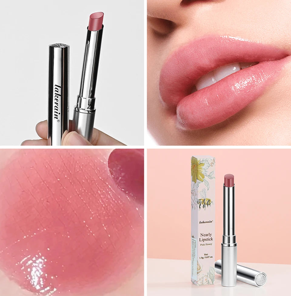 Lakerain Nearly Lipstick Lip Balm Natural Color Creamy Texture Long Lasting Moisturizing Nourishing Lip Care Gloss Cosmetic