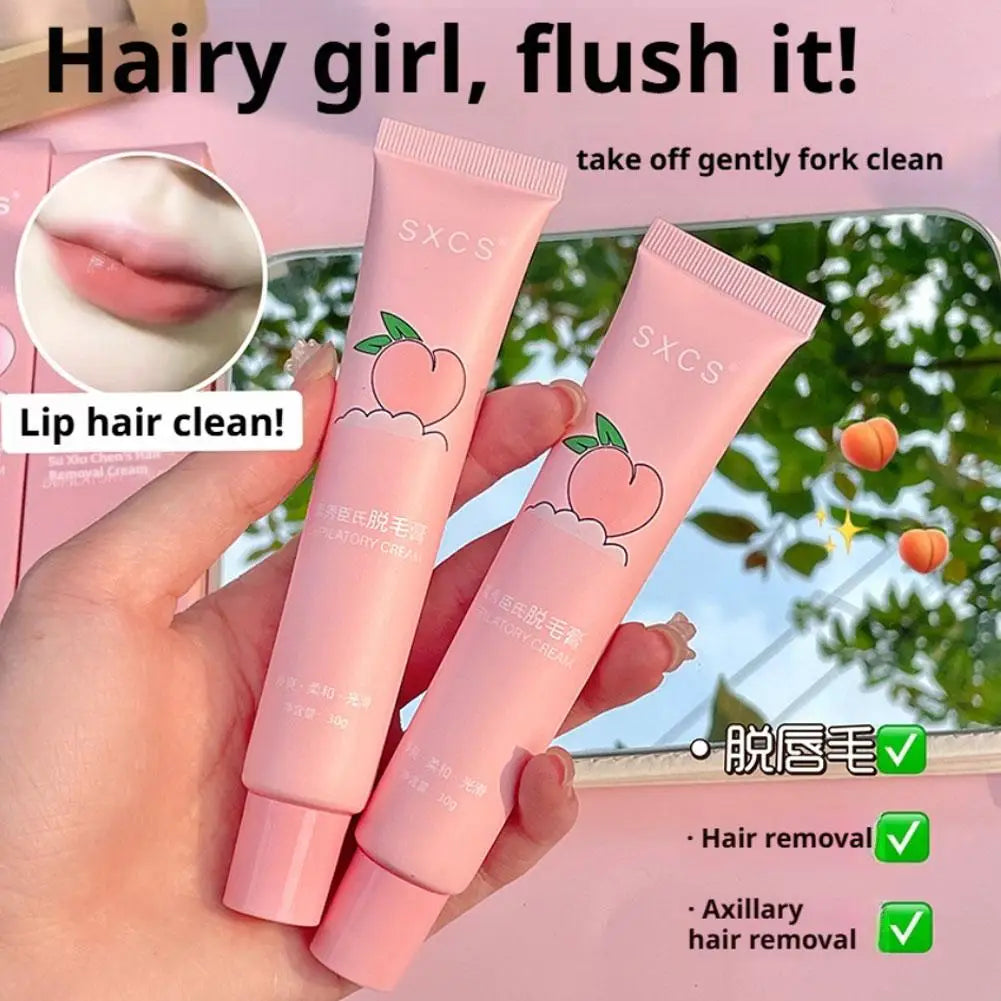 Honey peach Hair removal cream Hair Growth Inhibitor Gentle Fast Painless Hair removal for Arm Armpit Legs Intimate Areas