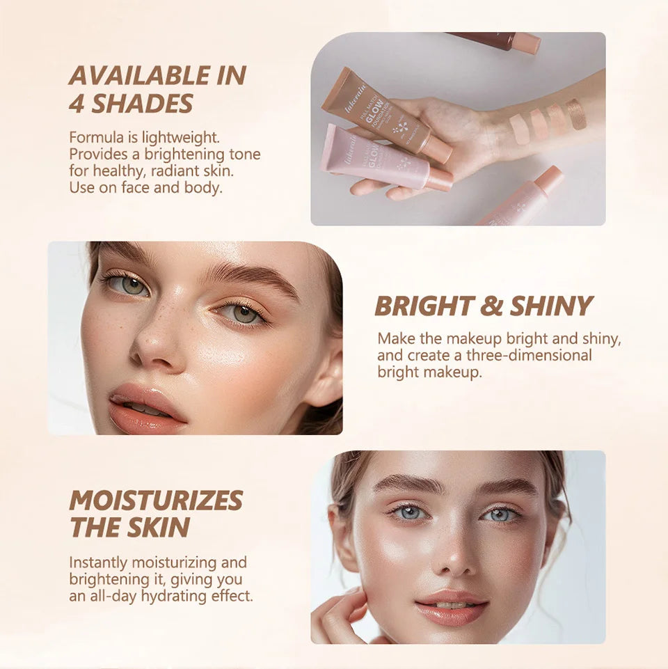 Lumi Glotion Foundation Natural Glow Enhancer Illuminating Highlighter Bronzer Drops Sun Kissed Radiance Makeup Cosmetics
