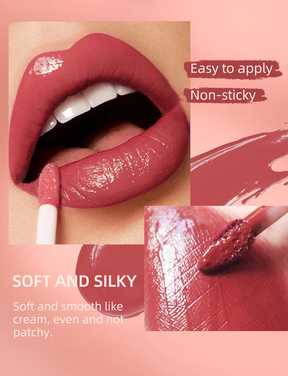 QIBEST 3pcs/set Liquid Lipstick+Lip Liner Lasting Black Brown Purple Red Matte Lip Gloss Nude Lip Stain Tint Makeup Lip Pencil