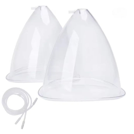2pcs180/150ml Breast Enlargement Cupping Hip Lifting Buttock Vacuum Pump Suction Replacement Enhancer Massage Cup with Hose Set