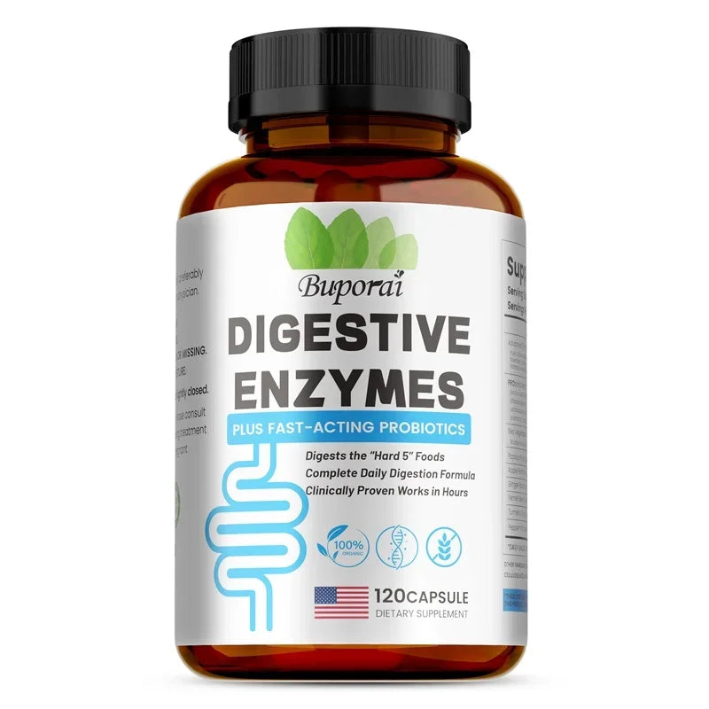 Digestive Enzymes Supplement - Digestion and Intestinal Health for Adults Men and Women, Promotes Nutrient Absorption