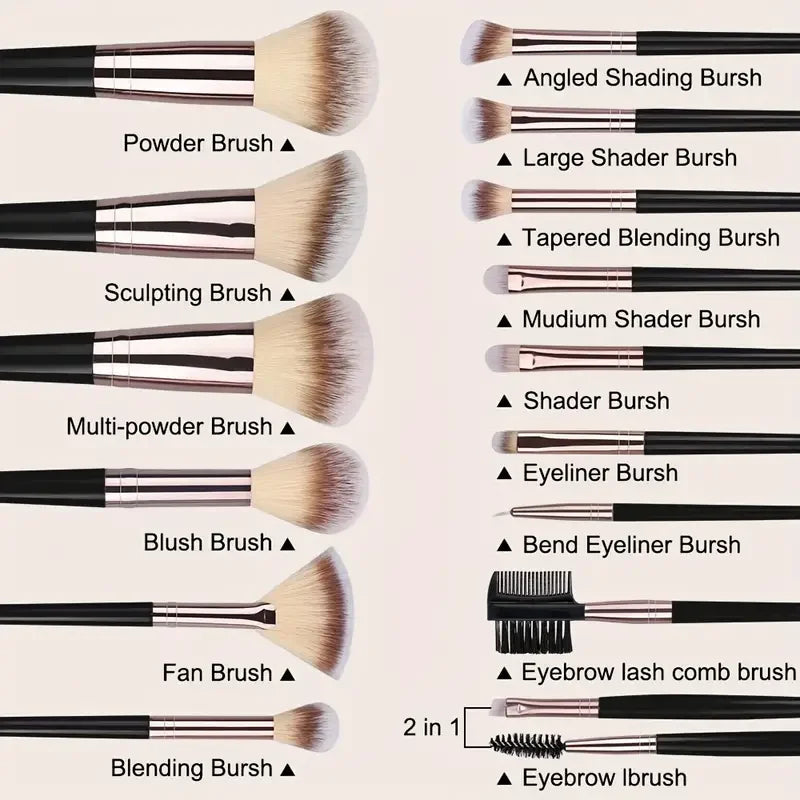 Professional 3/20PCS Makeup Brushes Set Soft Fluffy Eyeshadow Foundation Concealer Blending Blush Brush Kabuki Women Beauty Tool