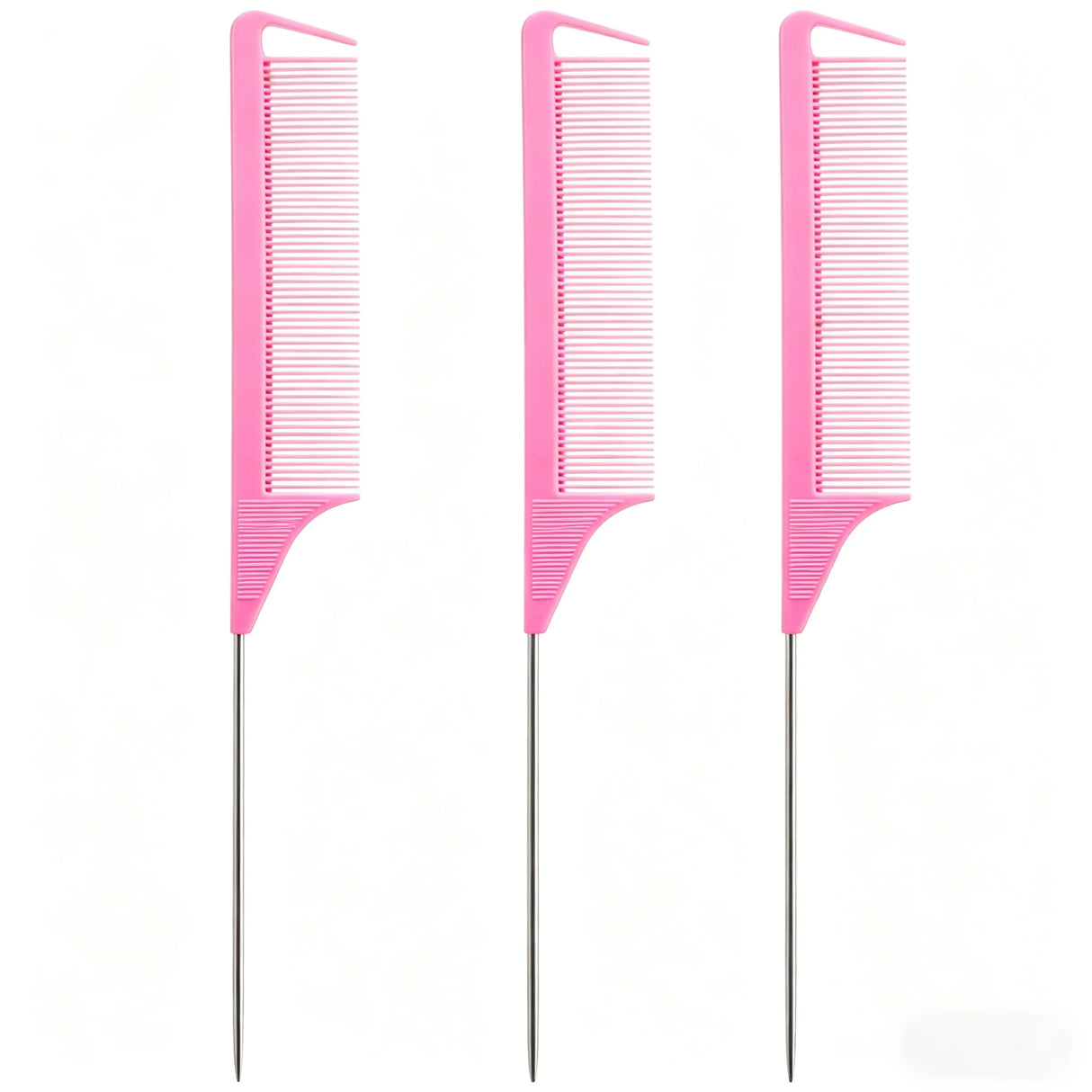 Pro Pointed Tail Salon Hairdressing Hair Styling Anti-static Comb Hair Brush Steel Needle Pin Rat Tail Combs Barber Accessories