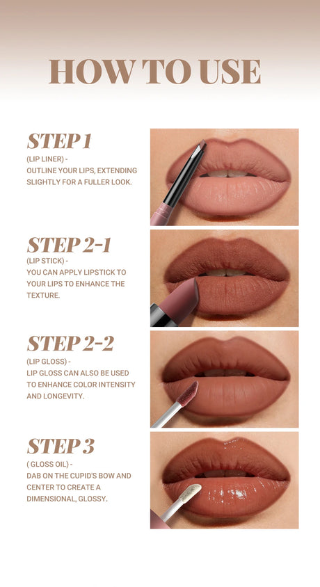 4pcs/10pcs/set Nude Lip Gloss Matte Velvet Lipstick Waterproof Long-lasting Liquid Lipstick Women Moist Lip Tint