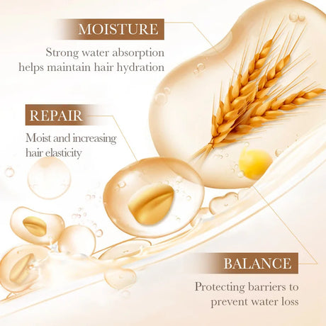 Rice Magical Keratin Hair Mask 5 Seconds Repair Damaged Frizzy Hairs Soft Smooth Shiny Moisturizing Nourish Hair Root Care