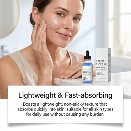 Copper Titanium Essence Hyaluronic Acid Serum For Sensitive Dry Moisturizing Brightening Soothing Face Skin Care Essence