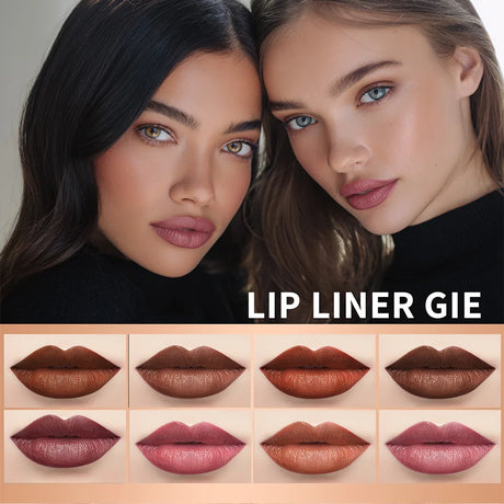 Waterproof Lip Liner Stain Lip Lingerie Long Lasting 8 Colors Transfer Proof Smudge Resistant Color No Bleed Formula Cosmetics