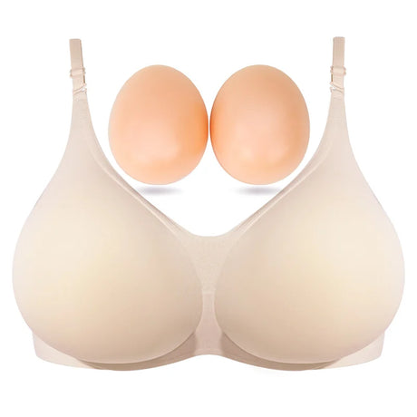 LERVANLA Silicone Breasts Pads Forms Pads Chest Women's Fake Boobs Enhancement Magnify Underwear 2-in-1Breast Becomes Big