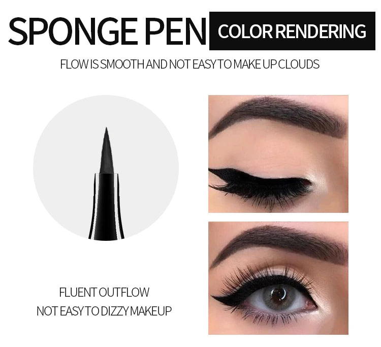 YANQINA Liquid Eyeliner Pencil 4D Waterproof Mascara Set Cosmetics Eye Liner Thick Curling Mascara Eyebrow Pencil Eyes Makeup